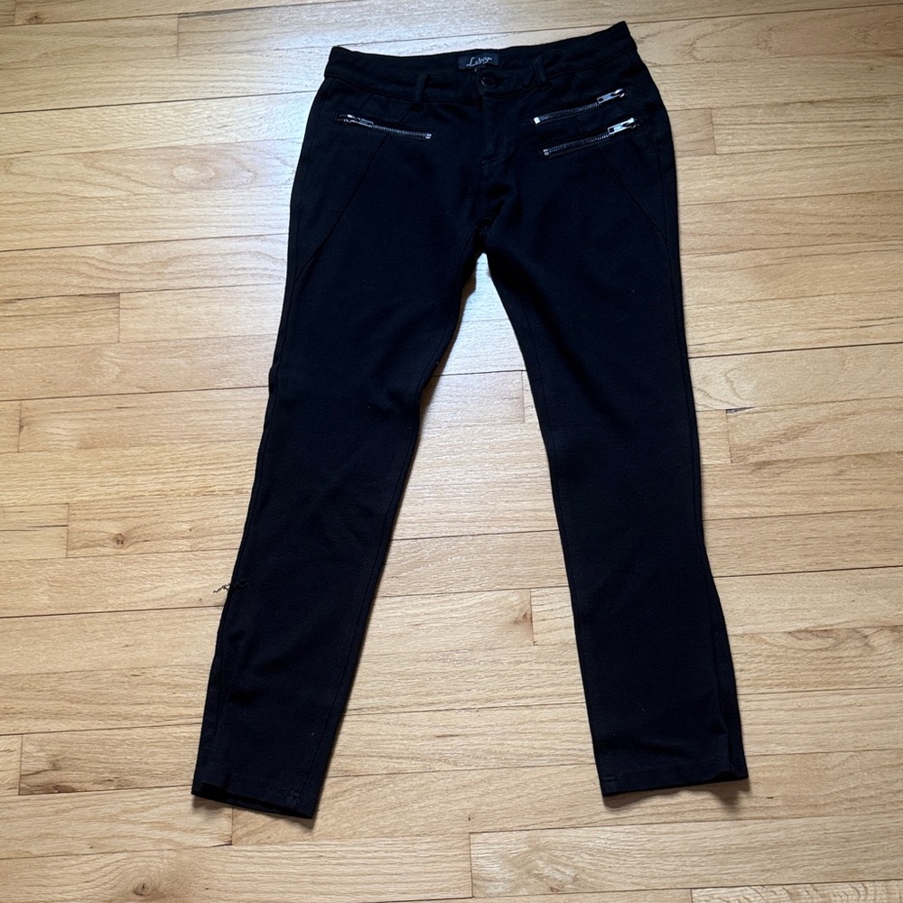 Black Pants with Zipper Details